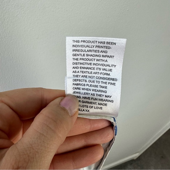 Camilla Light Blue Floral Wide-Leg Silk Pants - Picture 14 of 14